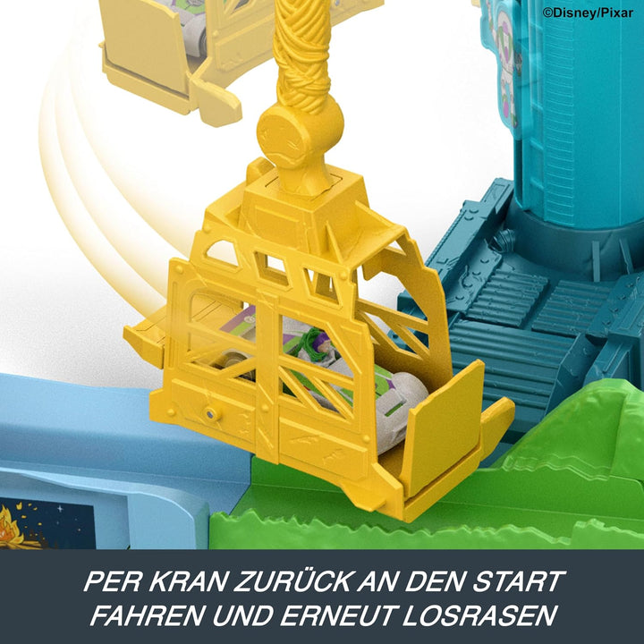 Hot Wheels Spielzeugauto Trackset, Disney Pixar Toy Story 5 Superstar Speeders Hi-Tech Buzz Lightyea