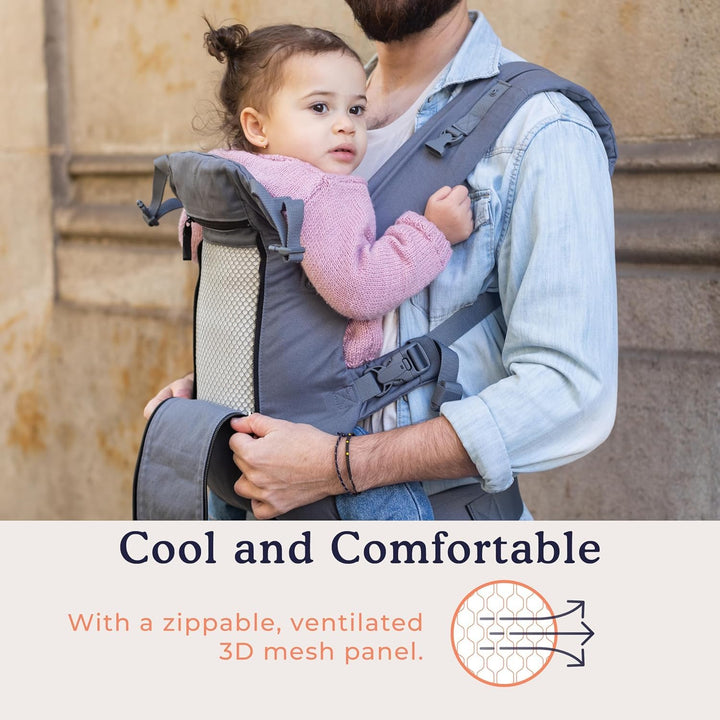 Beco 8 Babytrage Neugeborene ab Geburt bis Kleinkind - Hybrid Baby Trage mit verstellbarem Sitz - Ba