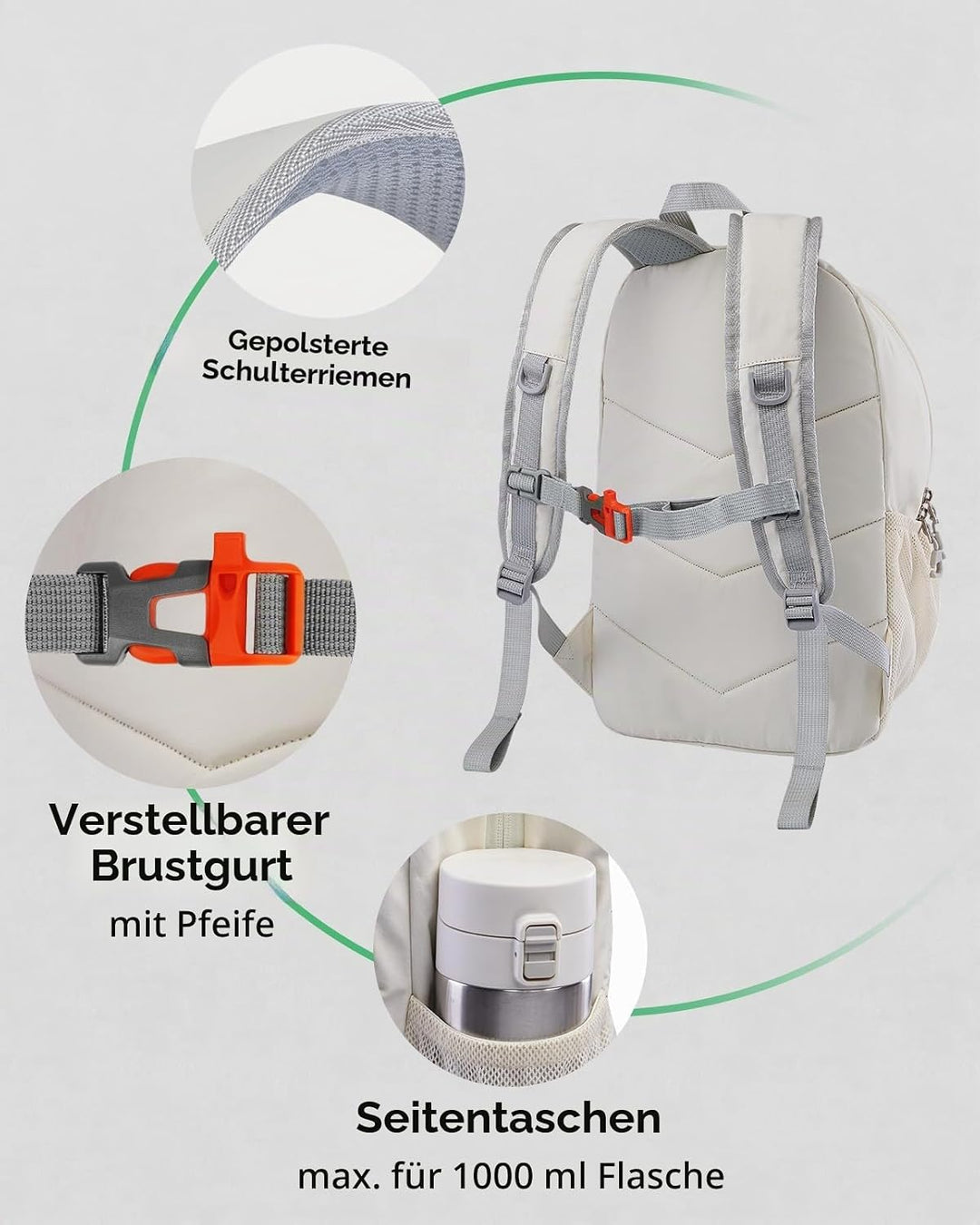 WATERFLY Rucksack Klein Wanderrucksack 12L: Leicht Tagesrucksack Mini Sport Backpack Outdoor Daypack