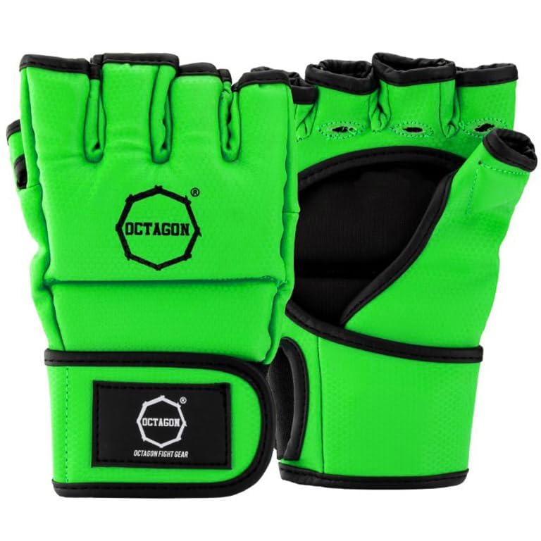 MMA Handschuhe - Kampfsport Training Grappling - Kunstleder - Knöchel- und Gelenkschutz Grün S, Grün