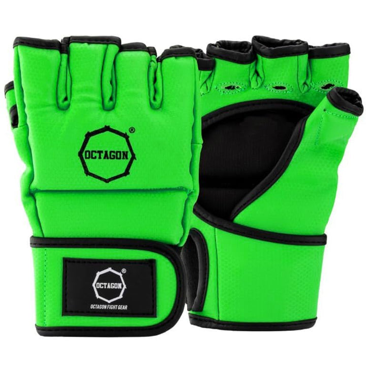MMA Handschuhe - Kampfsport Training Grappling - Kunstleder - Knöchel- und Gelenkschutz Grün S, Grün