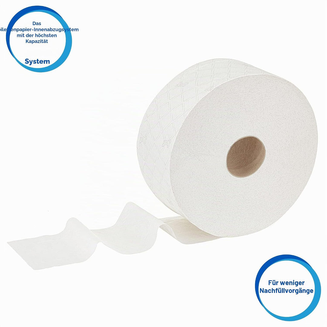 Scott Control Einzelblatt-Toilettenpapier mit Zentralentnahme 8569 – 2-lagiges Toilettenpapier – 6 P