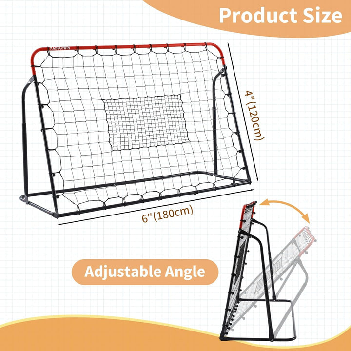 KAIHAOWIN Rebounder für Fussball 120 ×180 cm|120 ×120 cm，Fussball Rebounder Metall mit Verstellbarem