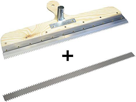 DEWEPRO® Grossflächenrakel - Stehrakel gezahnt mit Steckvorrichtung - Breite: 560mm - Zahnbreite: ca