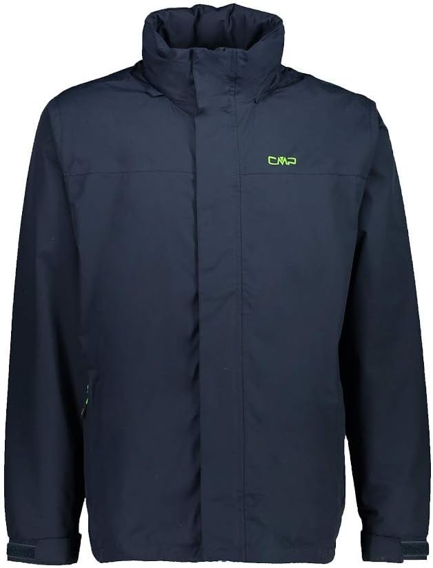 CMP Herren Hoodie Button Rain Jacke Regenjacke Hardshelljacke L Schwarz Blau, L Schwarz Blau
