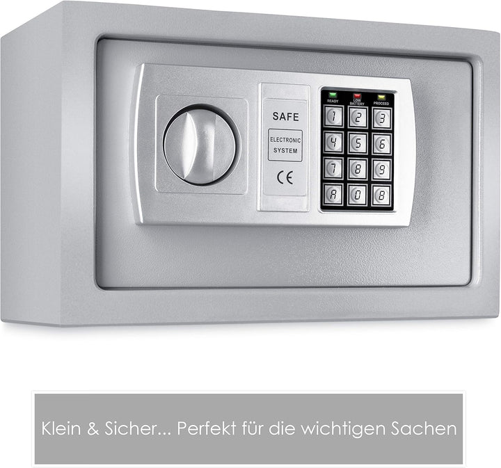 KESSER® Elektr. Tresor | 31x20x20cm | LED-Anzeige | Elektronischer Safe | Doppelbolzenverriegelung |