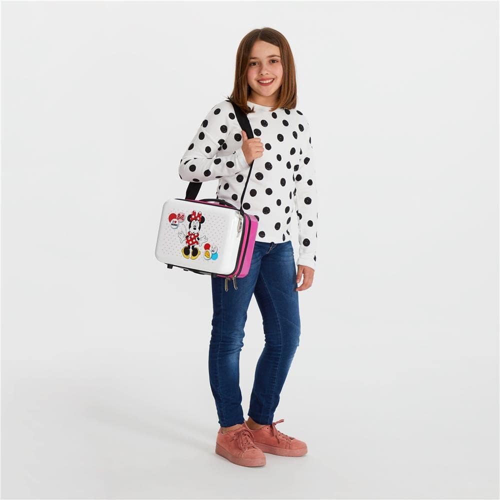 Disney Minnie Enjoy the Day Anpassungsfähiger Schönheitsfall Weiss 66x48x26 cms ABS Gelb Toilettenta