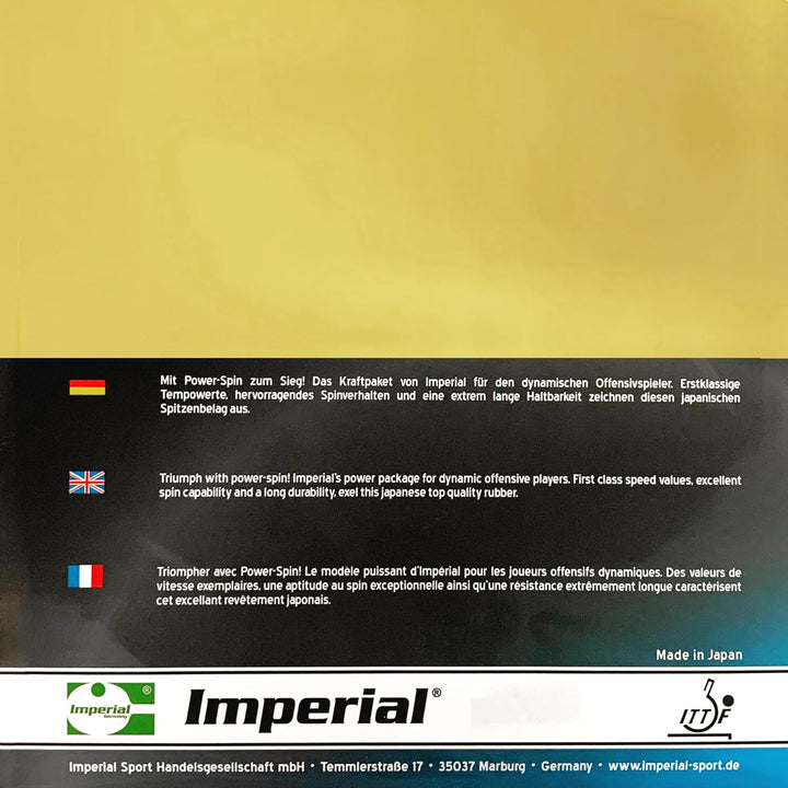 Imperial Swift | Japan Tischtennis Belag | Noppen innen | Allround/Offensiv | ITTF Zulassung Rot 1,8