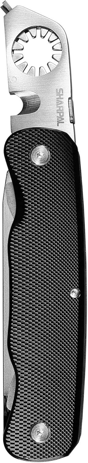 SHARPAL 179N 5-In-1 Pfeilspitzen Schärfer Spitzer Schärfen mit Schlüssel & Befiederung Stripper, Dia