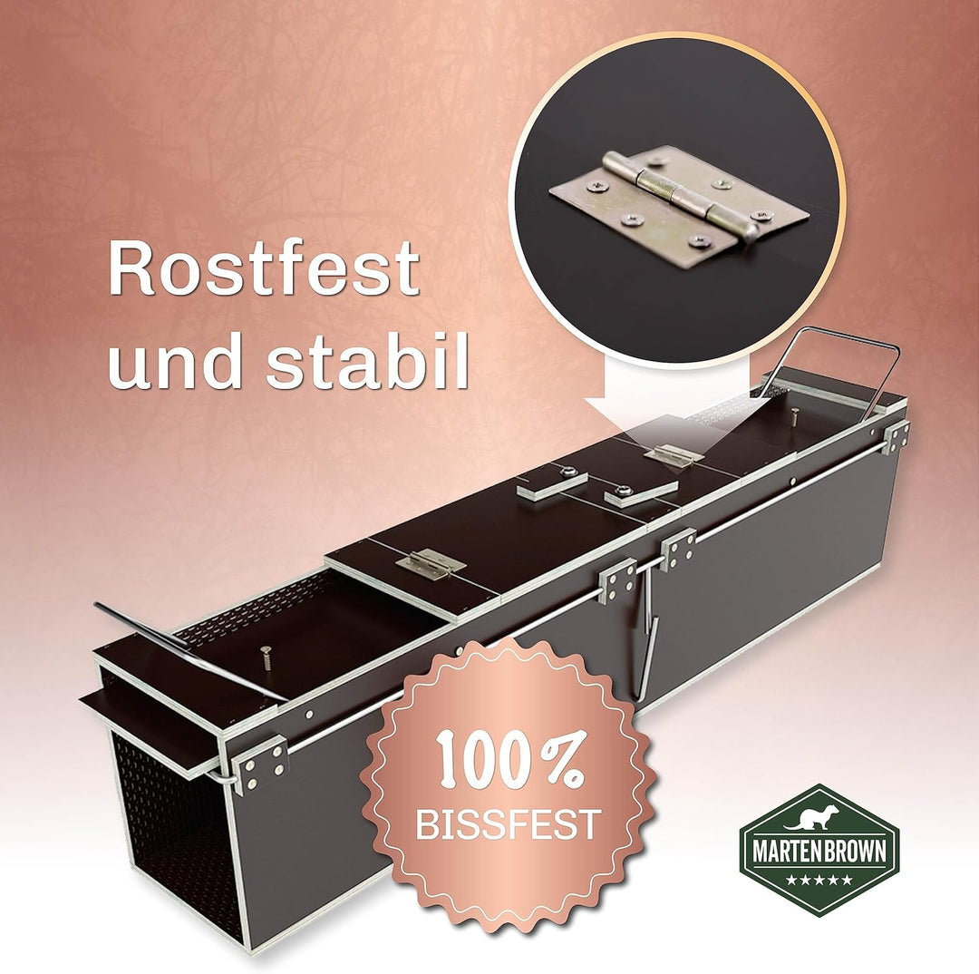 Martenbrown® Siebenschläferfalle 75cm I Siebenschlaefer Kastenfalle I Lebendfalle Katze I Hase I Fal