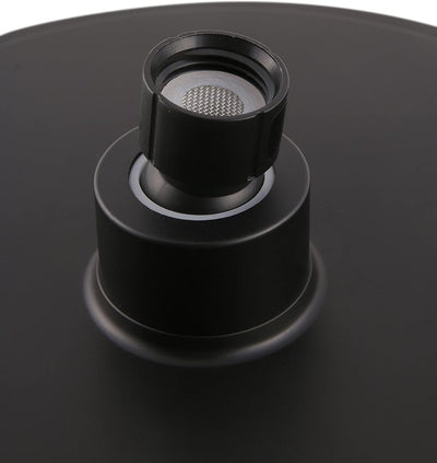 'aquaSu® Kopfbrause Bacila mit 1 Strahlart | schwarz | rund | 24 cm Durchmesser | mit Kugelgelenk |
