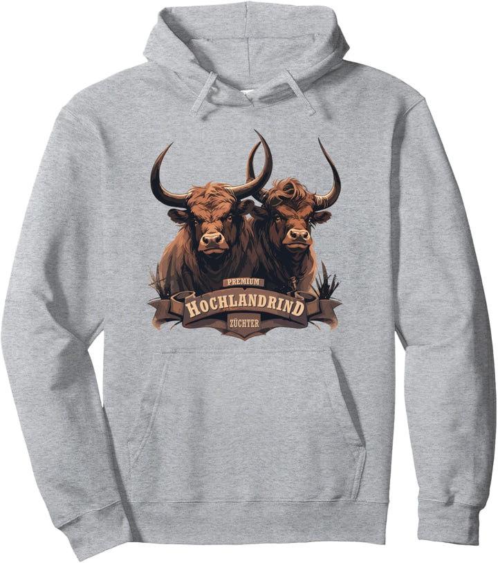 Premium Hochlandrind Züchter Highland Cattle Pullover Hoodie
