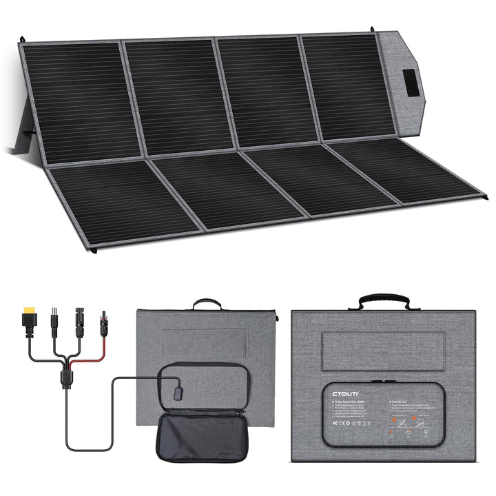 400W Tragbare Solarpanel, Faltbares Solarladegerät, MC4-Stromversorgung und Mehrere Ausgänge Folarmo