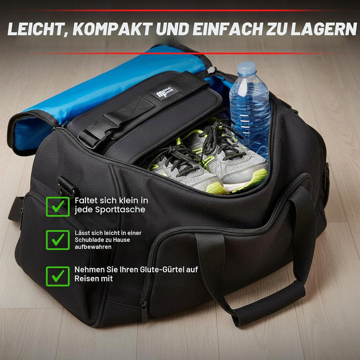 Hüft-Schubgurt, Gewichtheberlast zur Befestigung von Hanteln für Hüftübungen, Gesässbrücke, Planke,