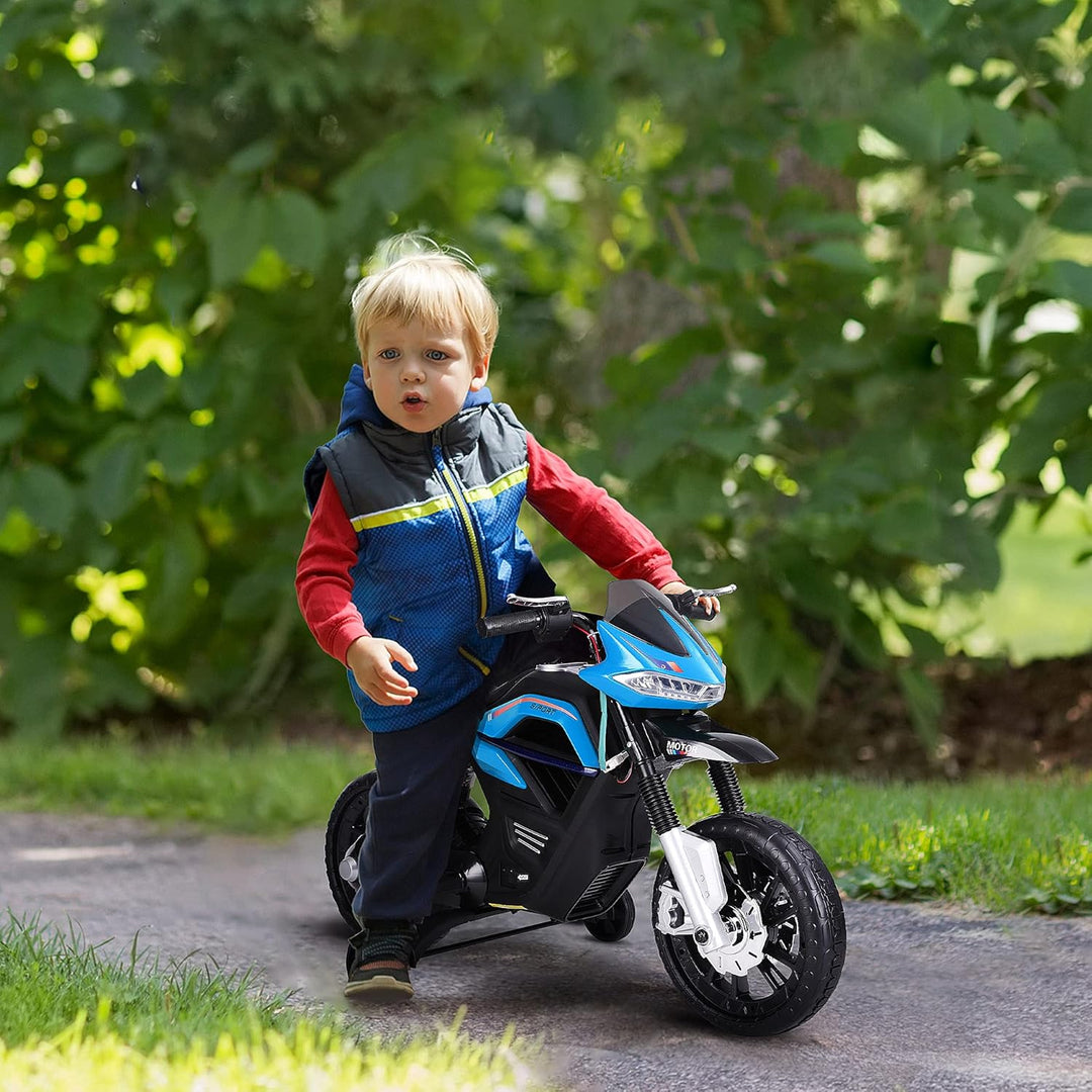 HOMCOM Kindermotorrad Kinder-Elektromotorrad Elektro-Motorrad für Kinder 3-6 Jahren Licht Musik MP3
