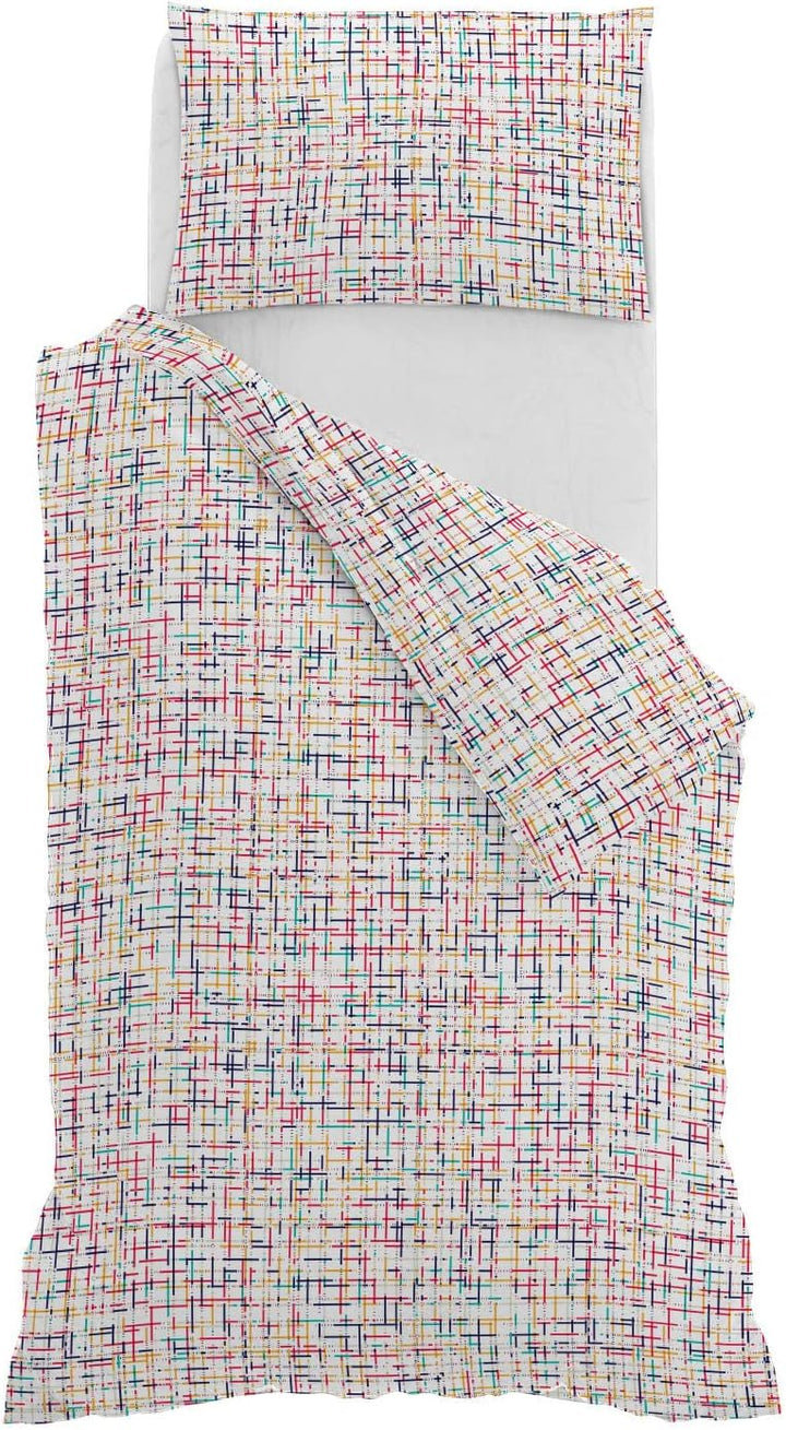 Italian Bed Linen MB Home Basic “Dafne” Bettbezug-Set, Snakeworld, Einzelbett Snakeworld Einzelbett,