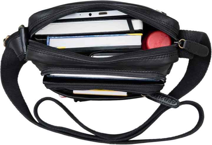 STILORD 'Jamie' Herren Ledertasche - Perfekt für Reisen & Alltag - Kleine Vintage Messenger Bag für