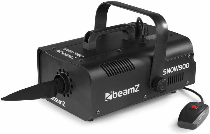 BeamZ SNOW900 Schneemaschine, 900 Watt Schnee Maschine mit Kabelfernbedienung, Snow Machine, mini Sc