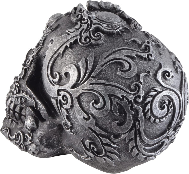 VOGLER Joh. Vogler GmbH Gothik Skull schwarzer Schädel mit silbernen Symbolen verziert