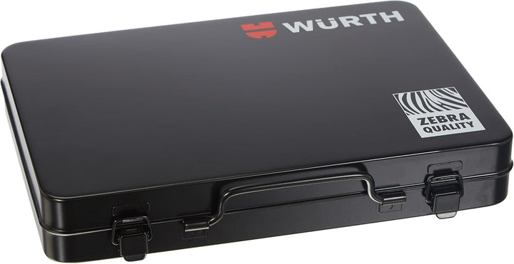 Würth Zebra Steckschlüsselsatz 1/4 + 1/2 Zoll Knarrenkasten 59 tlg. 096509059 Single, Single