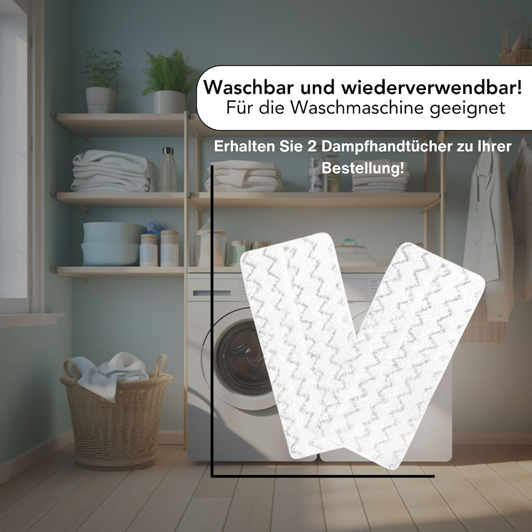 Achaté Dampfreiniger - Steam cleaner fur fliesen, teppich und laminat - Steam mop fur hygienische Bo