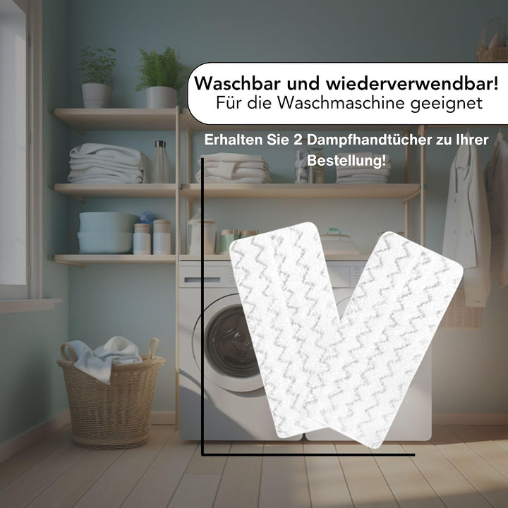 Achaté Dampfreiniger - Steam cleaner fur fliesen, teppich und laminat - Steam mop fur hygienische Bo