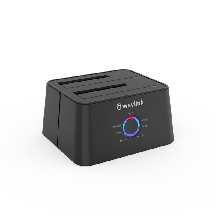 WAVLINK Dual Bay SATA zu USB3.0 / USB C Externe Festplatten Docking Station für 2,5 oder 3,5-Zoll-HD