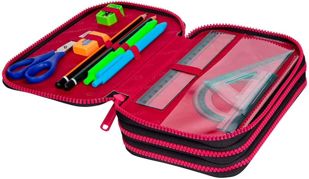 COOLPACK 3-FACH Mäppchen Federmappe Federtasche XXL Federtasche Federmappe Federmäppchen 44-teilig g