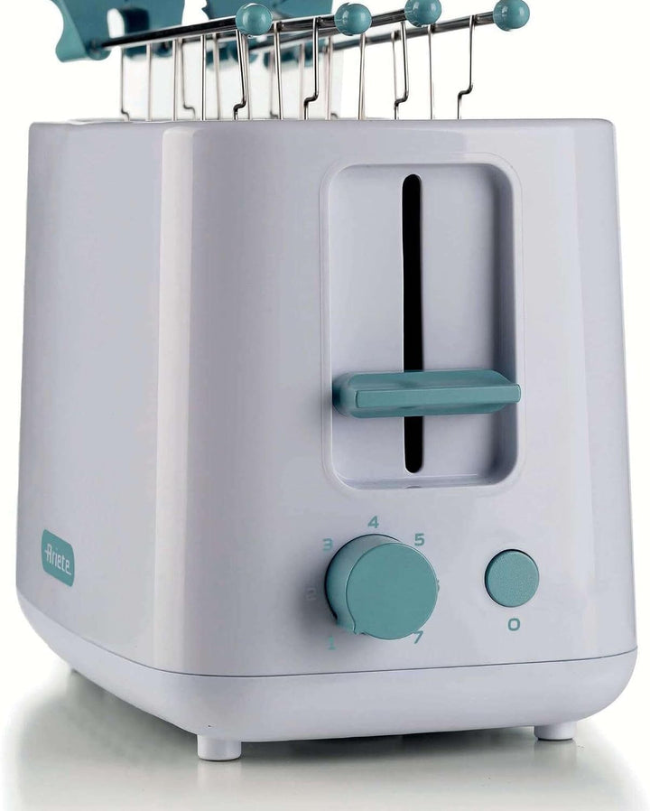 ARIETE 0157W Breakfast 2-Schlitz-Toster mit Zangen weiss, 760 Watt