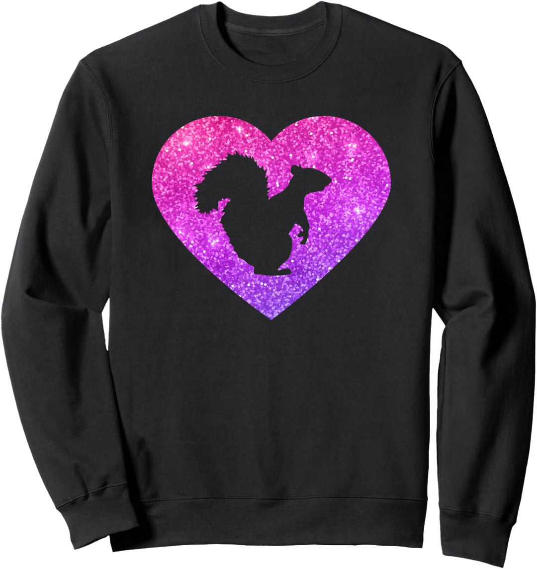 Eichhörnchen Herz Geschenk für Mädchen Jugendliche und Frau Sweatshirt
