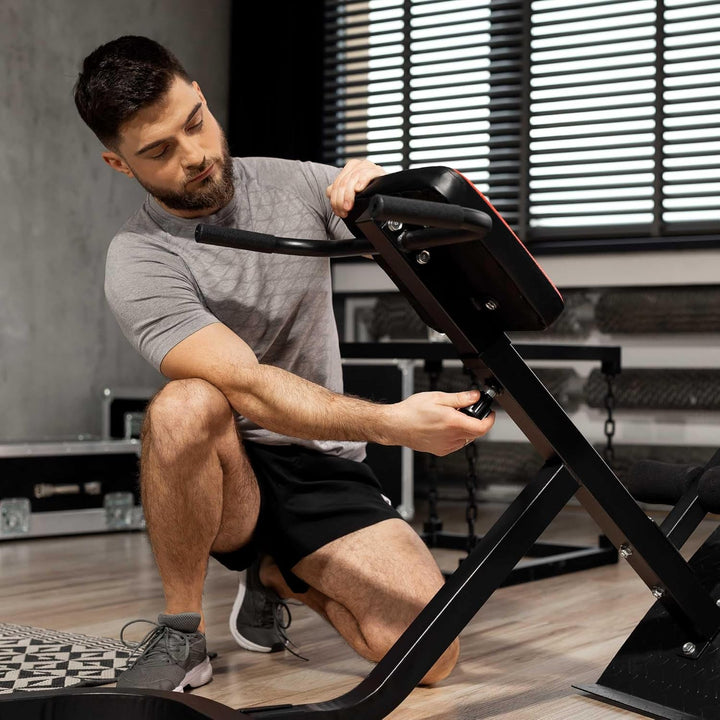 Hop-Sport Rückentrainer Hyperextension 45° Bauchtrainer HS-1018 Fitnessgerät für Zuhause