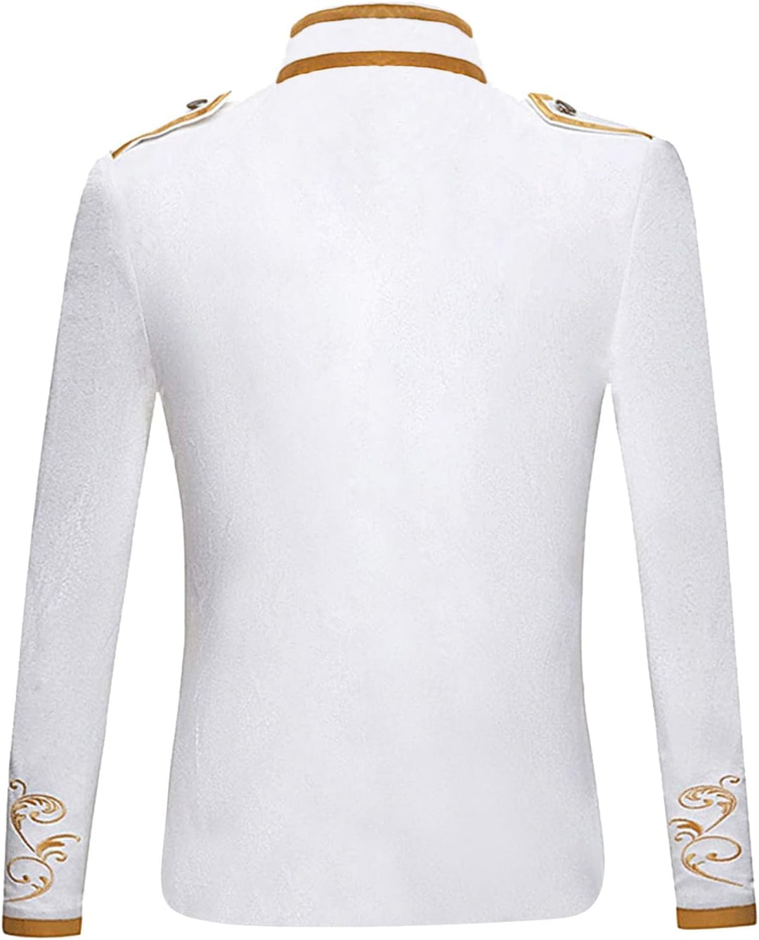Duohropke Herren Prinz Charming Kostüm Palast Prinz Gold bestickte Jacke Anzug Gericht Uniform Cospl