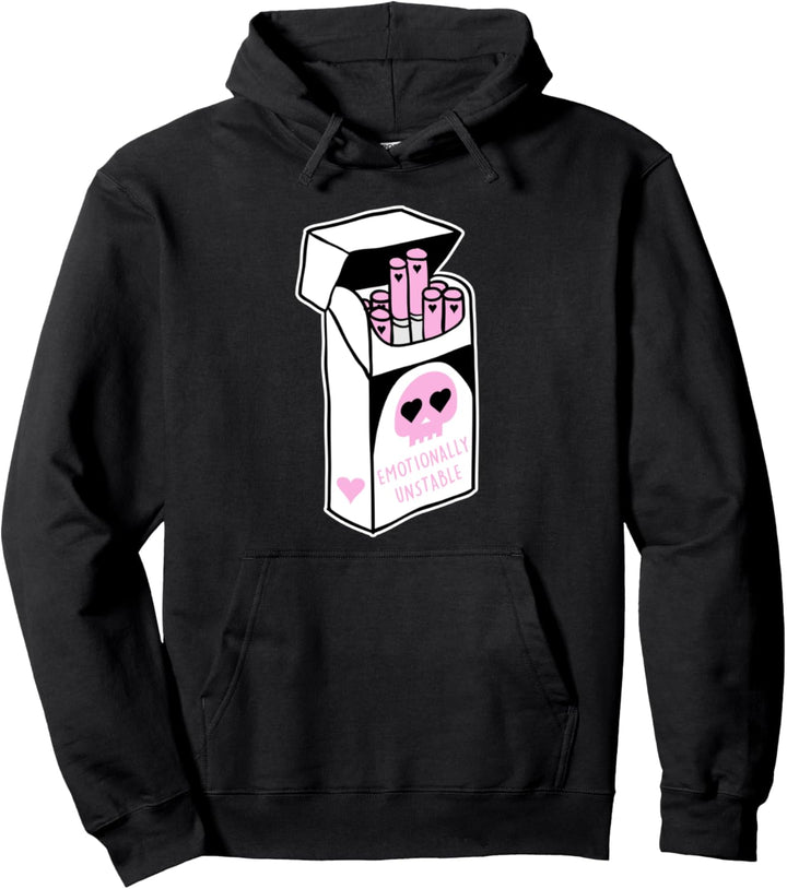 Emotionally Unstable Kawaii Pastel Goth Pullover Hoodie