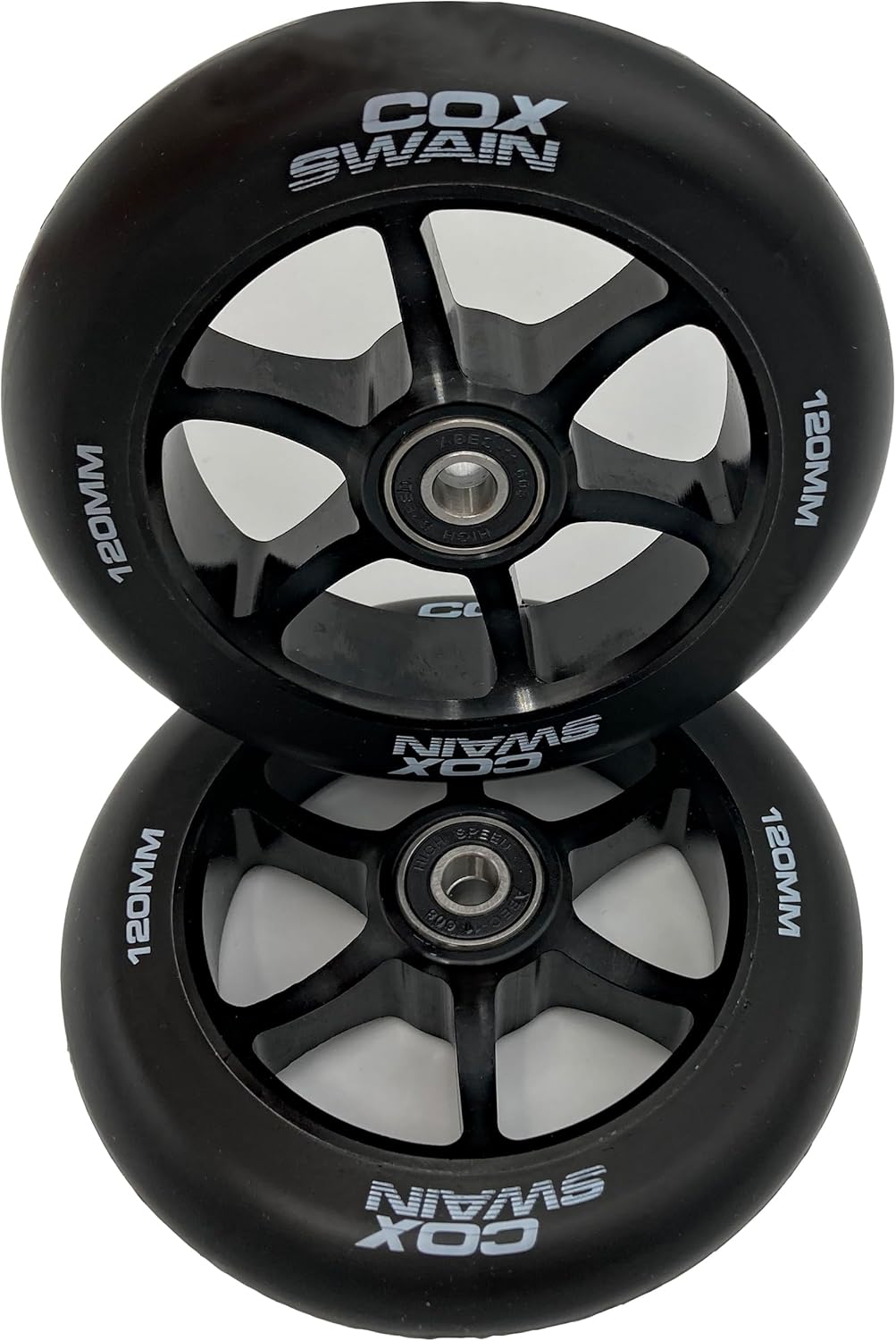 Cox Swain 2 STK. High End Stunt Scooter Rollen Komplett Set mit ABEC 11 Kugellagern und Alu Spacern: