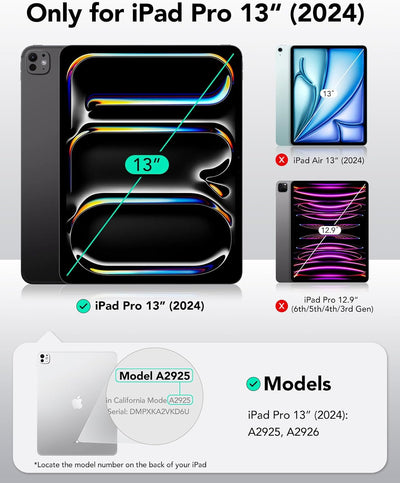 ESR Schutzfolie für iPad Pro 13 (2024), Displayschutzfolie aus gehärtetem Glas mit einfach anzubring