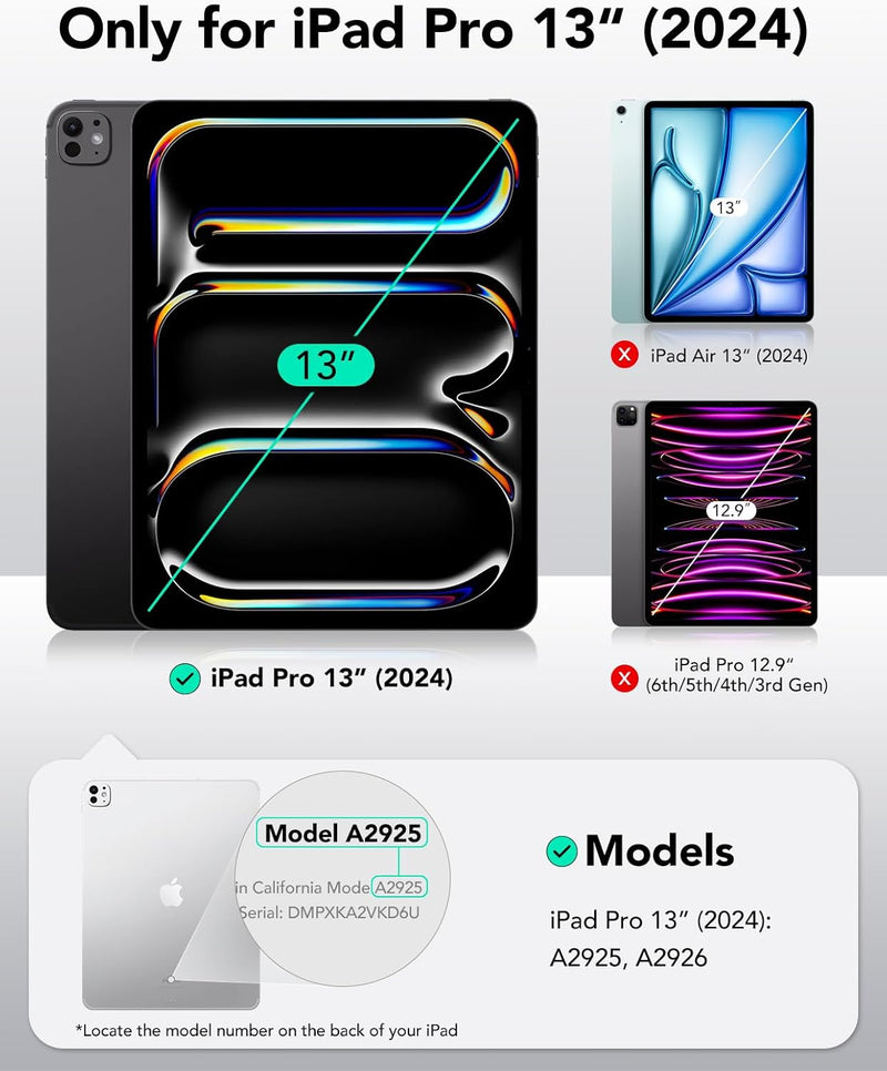 ESR Schutzfolie für iPad Pro 13 (2024), Displayschutzfolie aus gehärtetem Glas mit einfach anzubring
