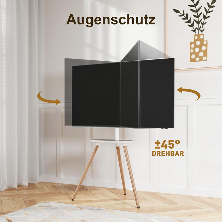 ECOTINY TV staffelei für 40 bis 65 Zoll LCD LED OLED Bildschirm bis zu 35 kg, höhenverstellbar und s