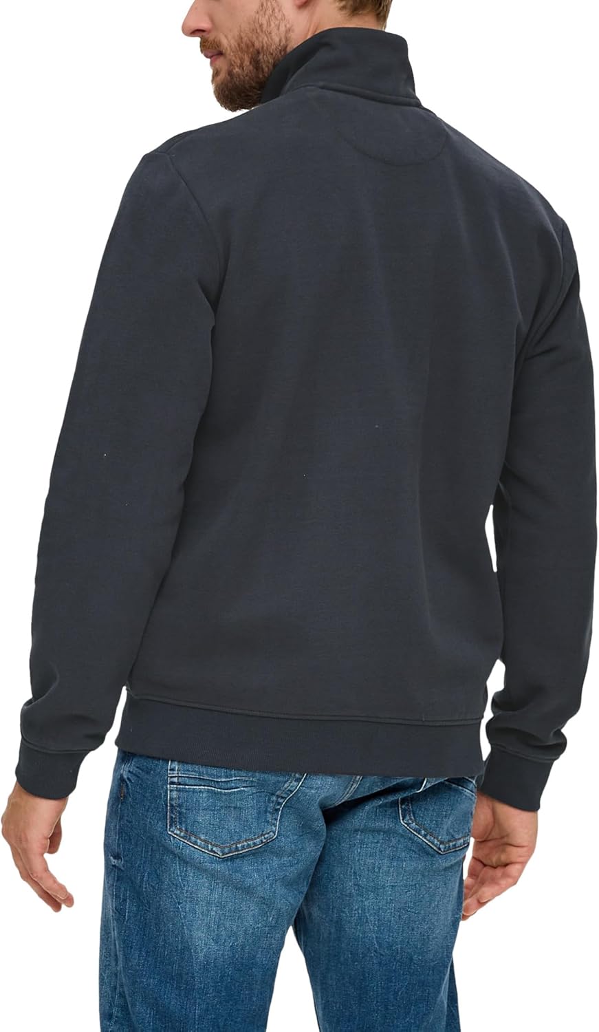 s.Oliver Herren Sweatjacke mit Stehkragen M Blau, M Blau