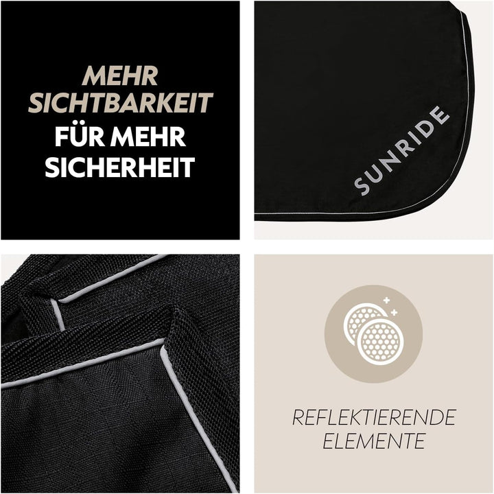 SUNRIDE Wind-und wasserdichte Ausreitdecke/Führanlagendecke “Derby” - reflektierende Streifen - Flee