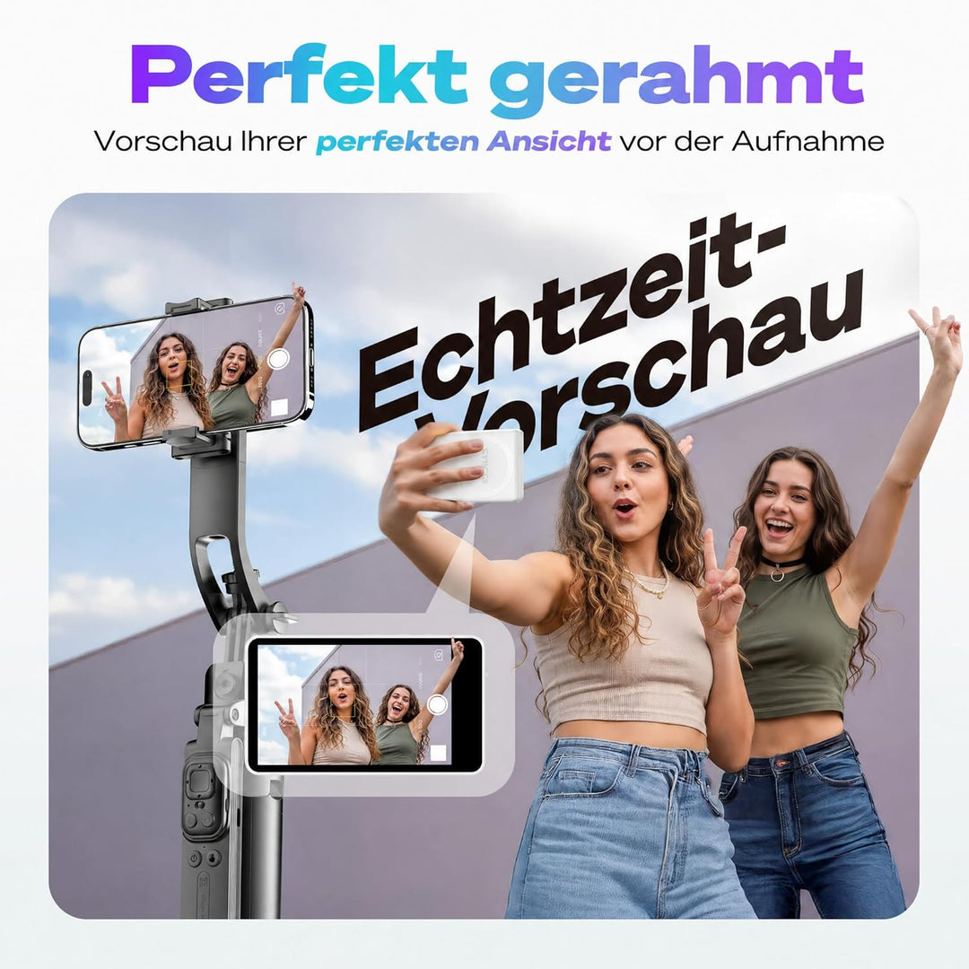 SYNCO XView Handy Selfie Monitor für iPhone 17, 3,97" Magnetischer Smartphone Vlog Bildschirm für An