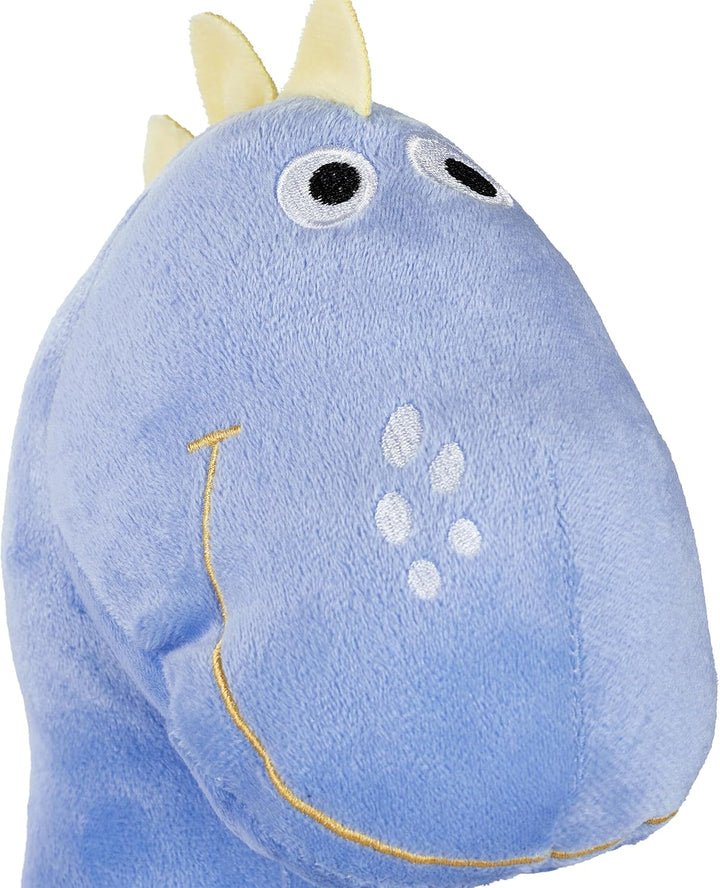 Relaxdays Tierhocker Dino für Kinder, Plüschbezug, rund, Sitzgelegenheit Kinderzimmer, Kinderhocker