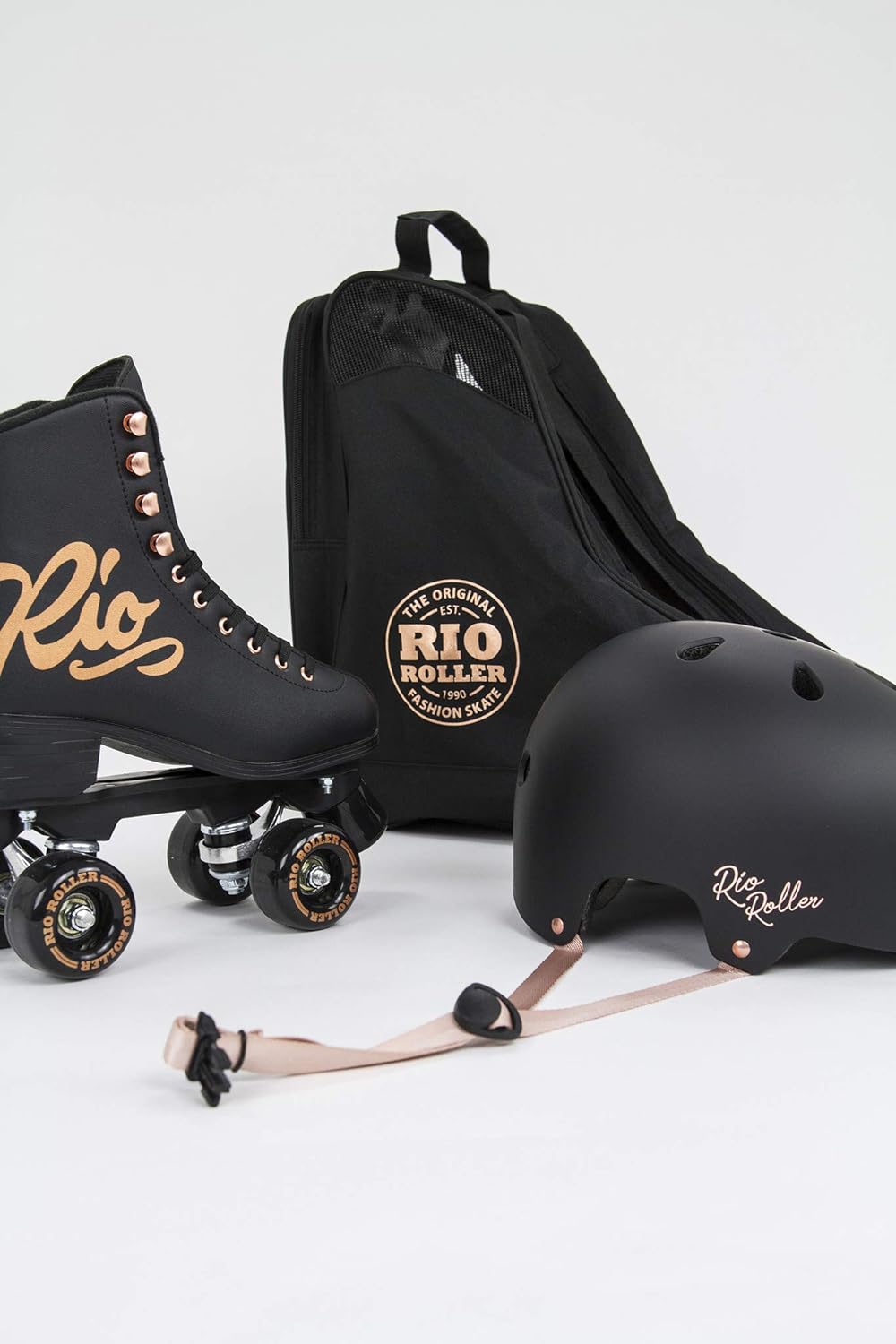 Rio Roller Unisex-Erwachsene Rosa Quad Skates Rollschuhe 42 Schwarz, 42 Schwarz