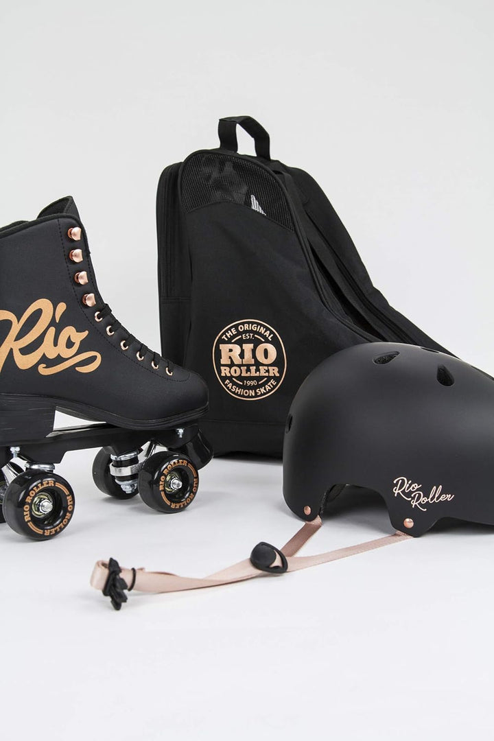 Rio Roller Unisex-Erwachsene Rosa Quad Skates Rollschuhe 42 Schwarz, 42 Schwarz