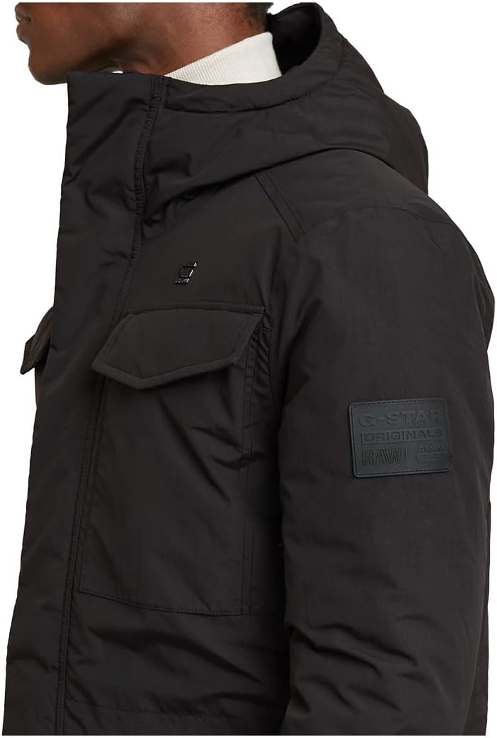 G-STAR Herren Vodan Padded Hooded Parka XS Schwarz (dk black D25381-D419-6484), XS Schwarz (dk black