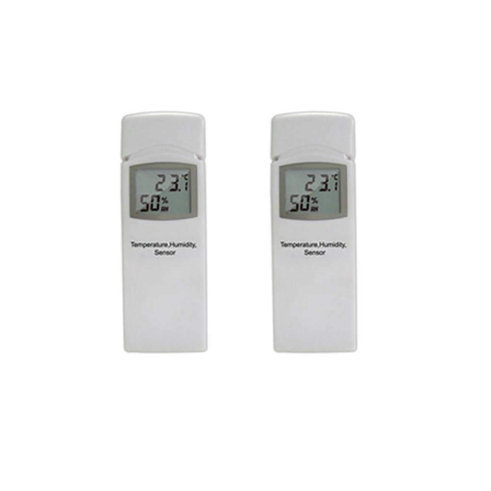 froggit 2er Set DP50 / WH31A Mehrkanal Thermo-Hygrometer Temperatur-Luftfeuchte Funksensor (2), 2