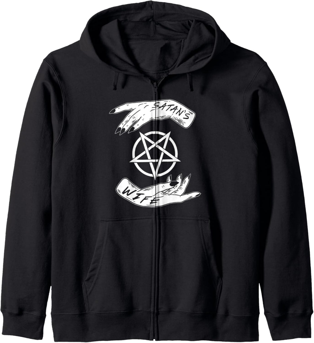 Satan's Wife Pentagram Satanic Gothic Satan Goth Occult Gift Kapuzenjacke