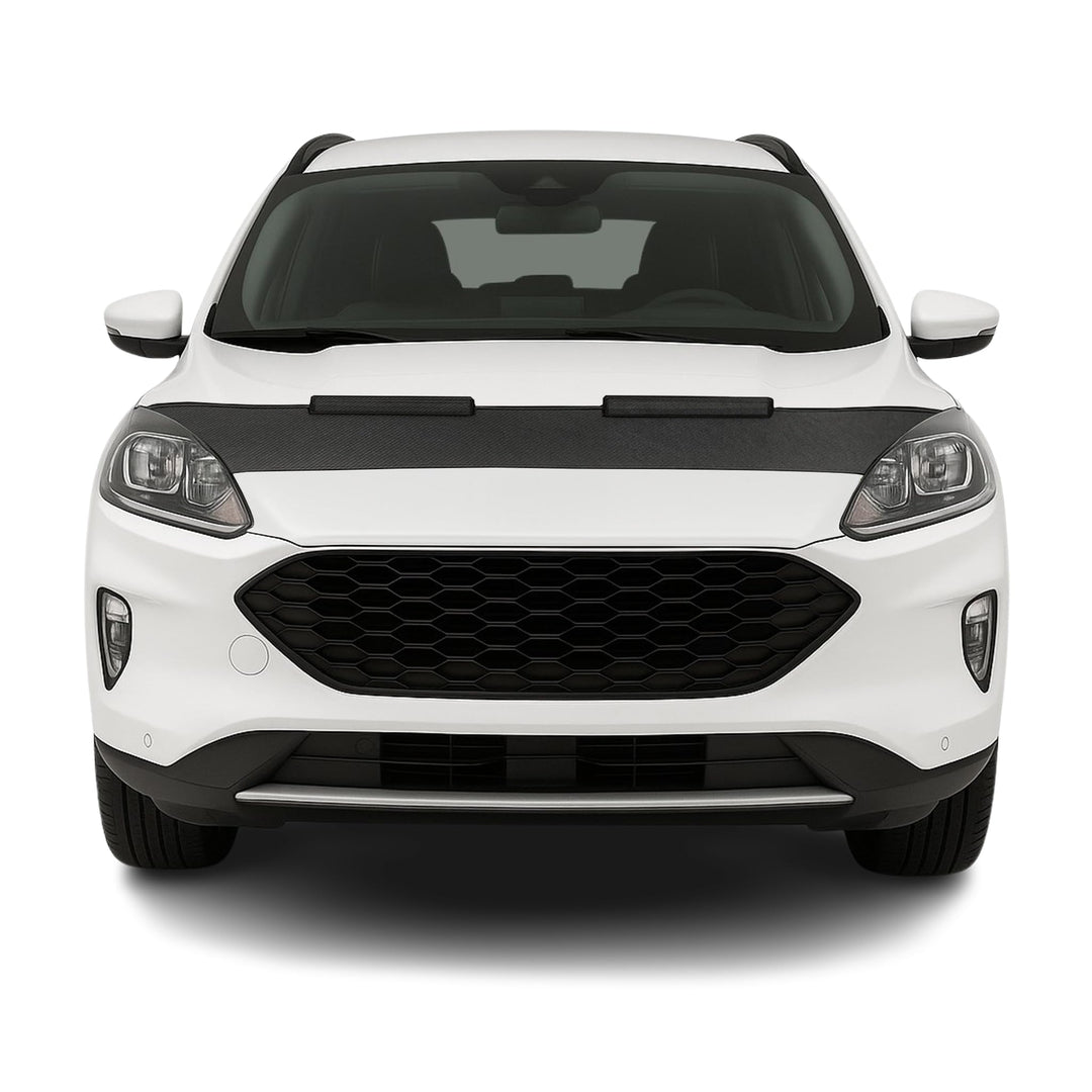 OMAC Haubenbra Steinschlagschutz Bonnet Bra kompatibel mit Ford Kuga 2019-2025 Carbon Optik Halb Car