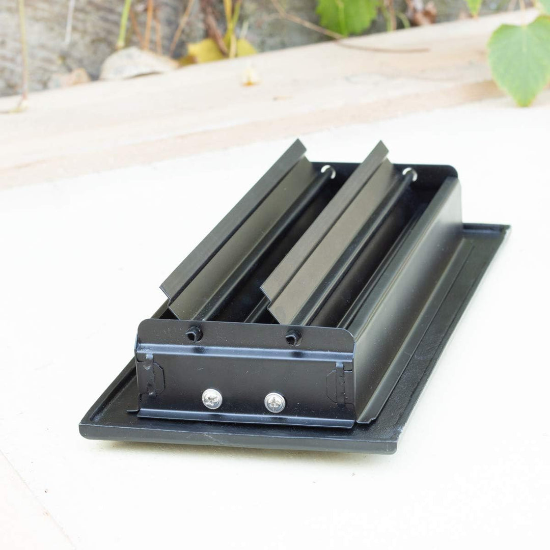 Antikas - Lüftungsgitter regulierbar, Luftgitter für Ofen Kamingitter, in schwarz