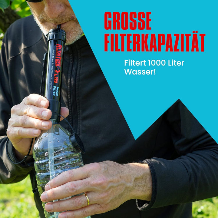 ALTAITREK PRO Wasserfilter Wasserfilter Gerät zur Wasserreinigung Nützlich für Notfälle und Überlebe