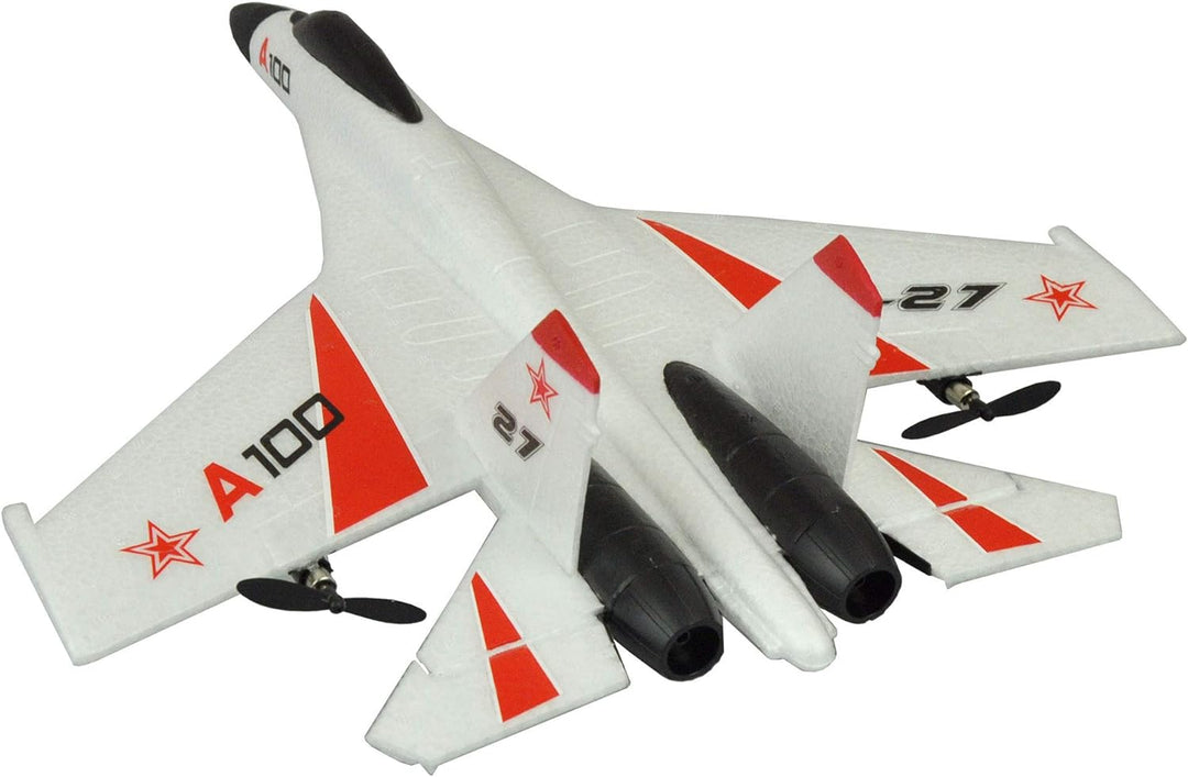 Amewi 24089 SU-27 RC Flugzeug 3 Kanal 2,4GHz RTF Gyro, Rot